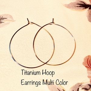 Titanium Large Hoop Multi Color